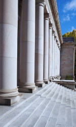 Government building and steps